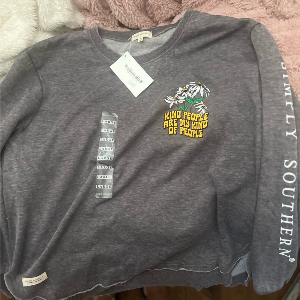 Simply southern long sleeve fleeced line t shirt